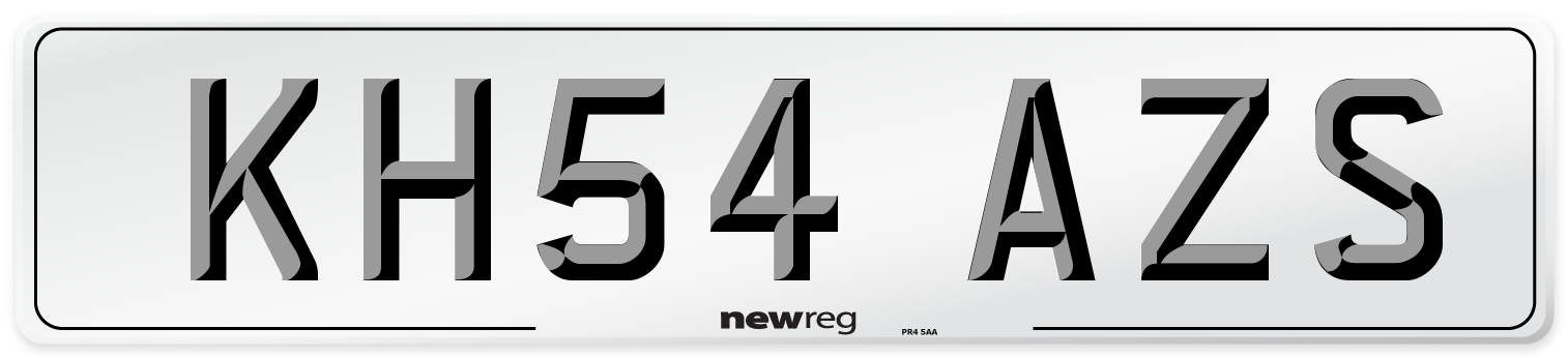 KH54 AZS Number Plate from New Reg